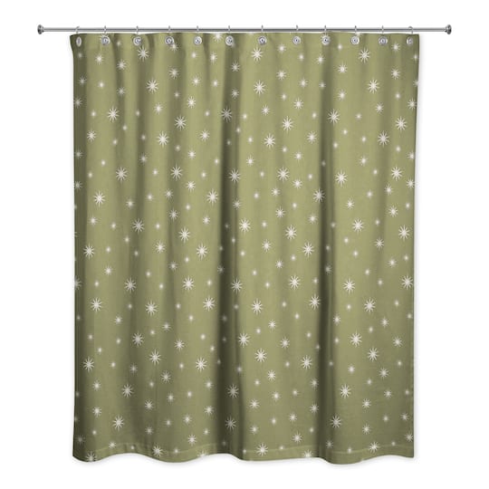 Green Twinkle Shower Curtain